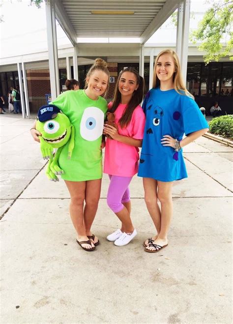 DIY Monsters Inc costumes | Trio halloween costumes, Halloween costumes ...