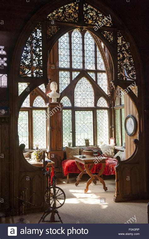 Interior of living room of Queen Marie in Marienburg Castle, Hanover, Germany Stock Photo ...