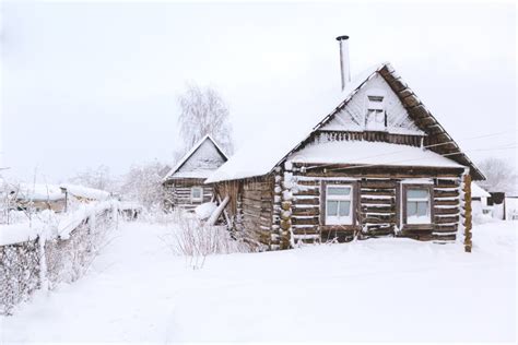 Snow-covered hut old stock photo. Image of nature, outdoor - 48933280