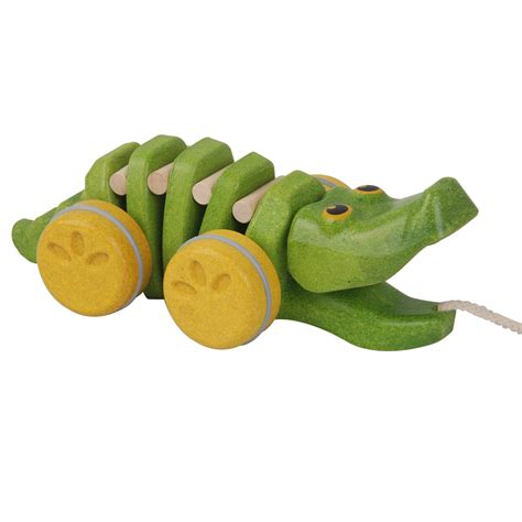 Amazon.com: Plan Toys Preschool Dancing Alligator Pull Along Toy: Toys & Games | Pull along toys ...