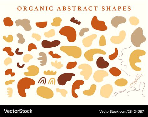 Abstraction organic shapes set Royalty Free Vector Image