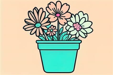 Flower Pot Drawing Stock Photos, Images and Backgrounds for Free Download