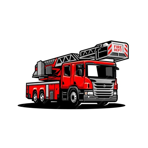 Fire Truck Ladder Clipart Illustrations