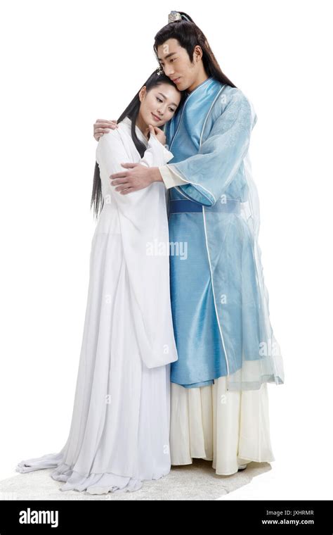 Lovers in ancient costumes Stock Photo - Alamy