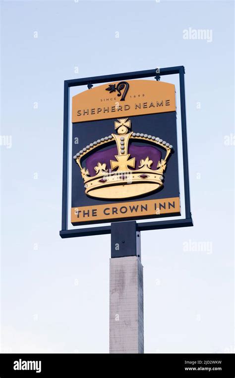 Pub sign, The Crown Inn, Chislehurst, Kent. A Shepherd Neame Public ...