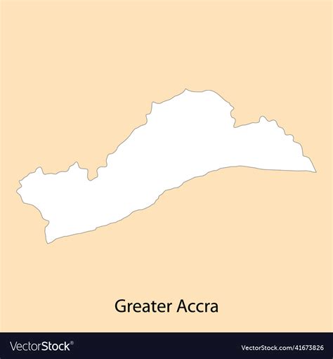 High quality map of greater accra is a region Vector Image