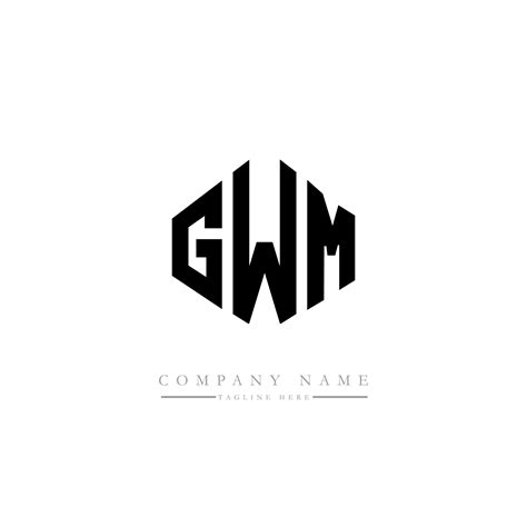 GWM letter logo design with polygon shape. GWM polygon and cube shape ...