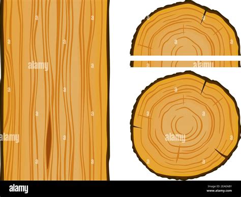 Timber and wood texture with elements. Editable vector illustration ...