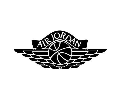 Air Jordan Brand Logo Symbol Black Design Clothes Sportwear Vector ...