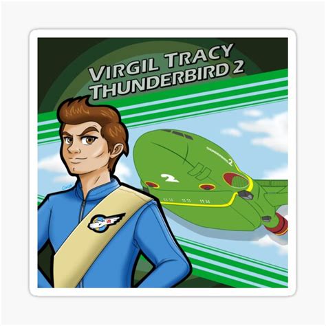 "Virgil Tracy & Thunderbird 2" Sticker for Sale by corzamoon | Redbubble