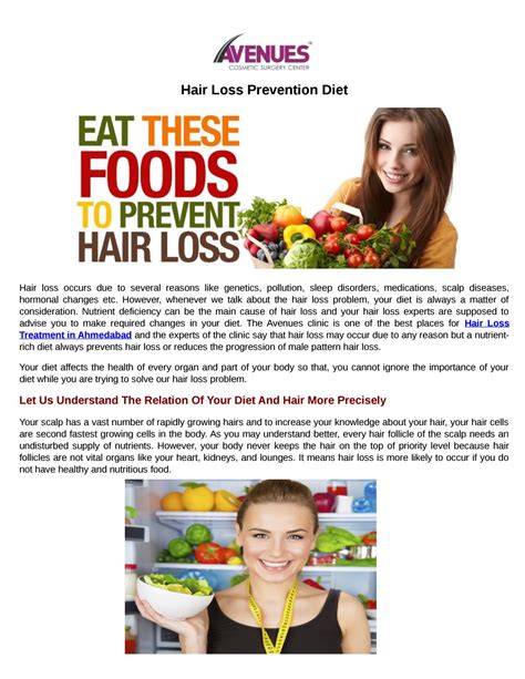 Hair Loss Prevention Diet by avenues kapadia - Issuu