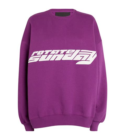 ROTATE purple Oversized Logo Sweatshirt | Harrods UK