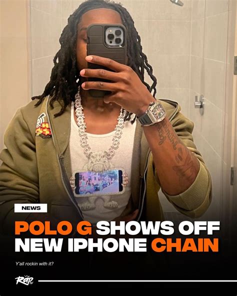 Polo G Showing Off World's First iPhone Chain | Iced Up London