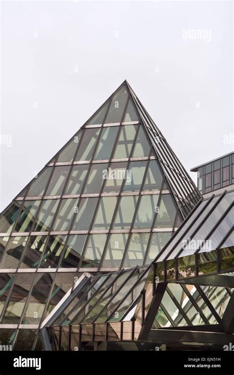 Architecture with a glass pyramid. Shot from Berlin, Germany. Copy space Stock Photo - Alamy