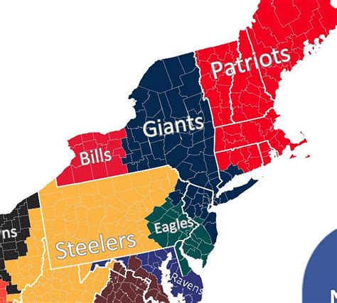 Map Shows Which NFL Team Every US County Roots For