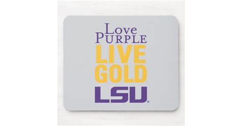 Love Purple Live Gold LSU Logo Mouse Pad | Zazzle