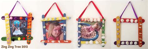 Craft Stick Picture Frames | Craft stick crafts, Picture frame crafts, Popcycle stick crafts