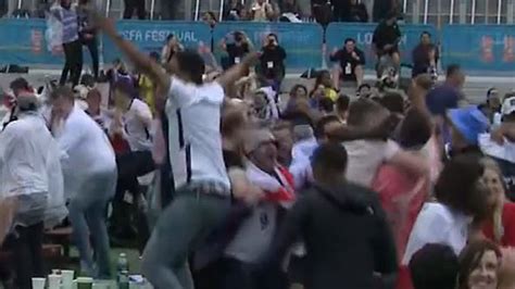 England fans react to goal after two minutes in the Euro 2020 final at Wembley | UK News | Sky News