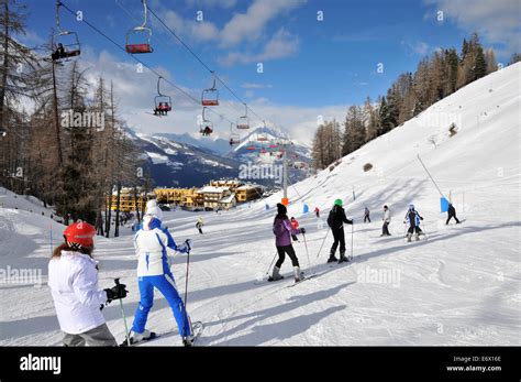 At Pila ski resort over Aosta, Aosta Valley, Italy Stock Photo - Alamy