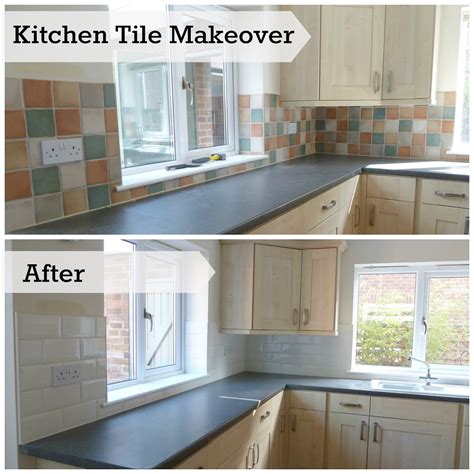 Kitchen makeover changing wall tiles