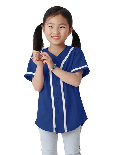 Ma Croix Kids Baseball Button Down Jersey Youth Active Athletic Uniform ...