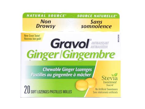 Gravol Ginger Non-Drowsy Chewable Lozenges