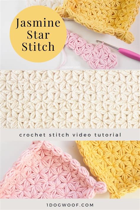 How to Crochet the Jasmine Star Stitch - One Dog Woof