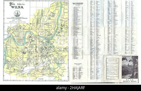 Wilno Map, Vilnius Map, Wilna Map, Old Wilno Map, Retro Vilnius Map, Vintage Vilnius City, Old ...