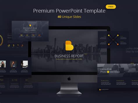 [Free] Business Report PowerPoint template vol. 1 by hislide.io on Dribbble