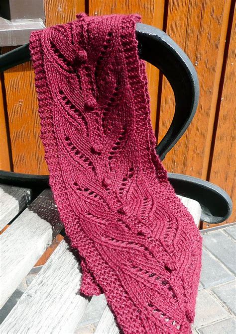 Free Knitting for Firefly Scarf - This easy lace scarf features a 14 row stitch pattern (but the ...