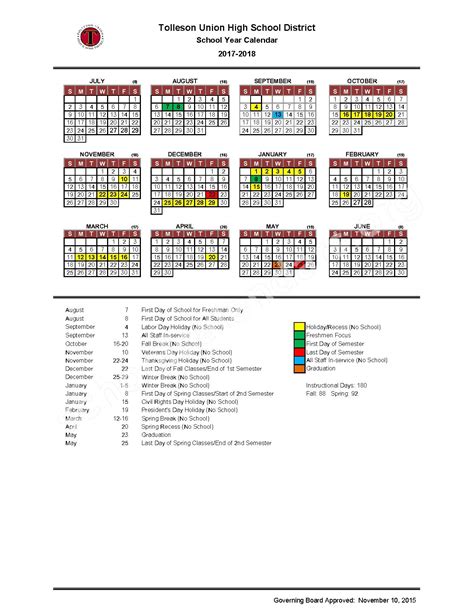 La Joya Calendar – Printable Template Calendar