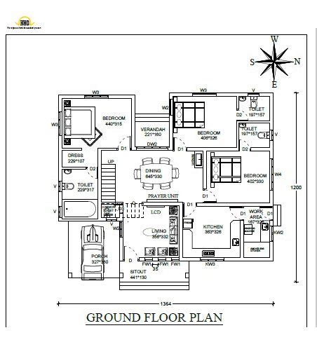 Colonial touch home design with floor plan | Free floor plans, Floor plans, Building house plans ...