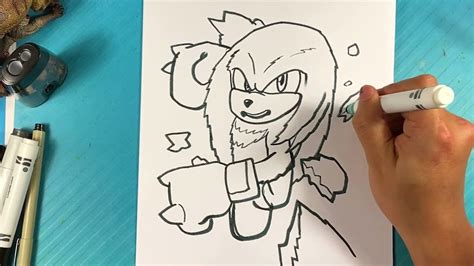 How to Draw KNUCKLES from SONIC 2 MOVIE - YouTube