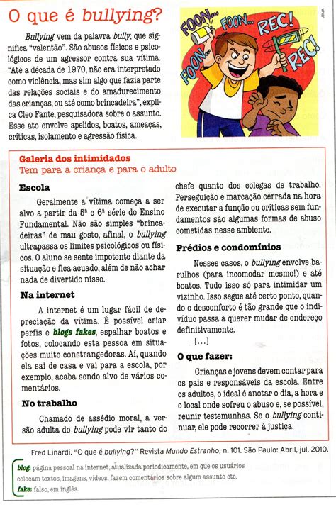 Minha vida como educadora: REPORTAGEM - Bullying