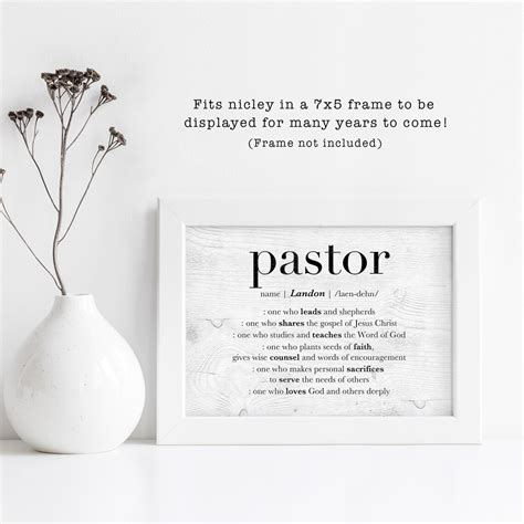 Pastor Thank You Card Custom Pastor Appreciation Gift - Etsy