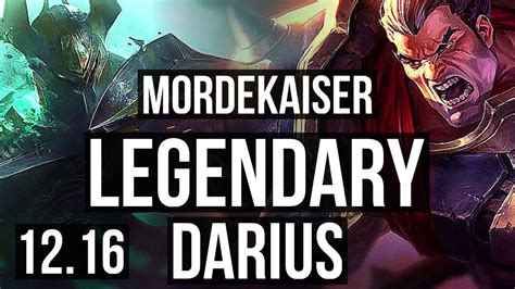 MORDEKAISER vs DARIUS (TOP) | 2.5M mastery, Legendary, 600+ games, 14/4/14 | KR Master | 12.16 ...