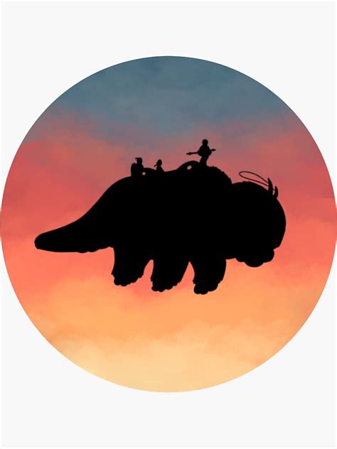 "Appa flying Sticker" Sticker for Sale by PanhandlePrints | Redbubble