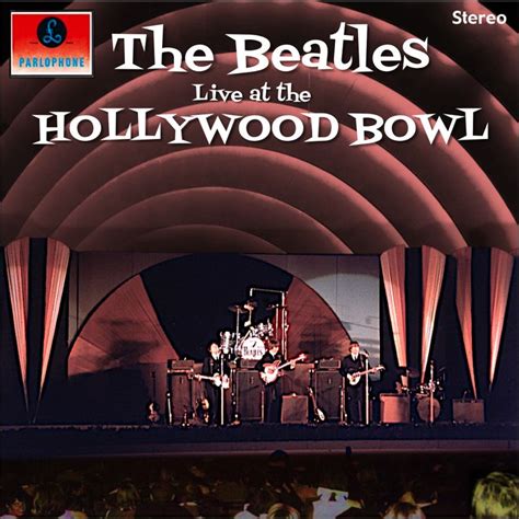 the beatles live at the hollywood bowl album cover with an image of ...