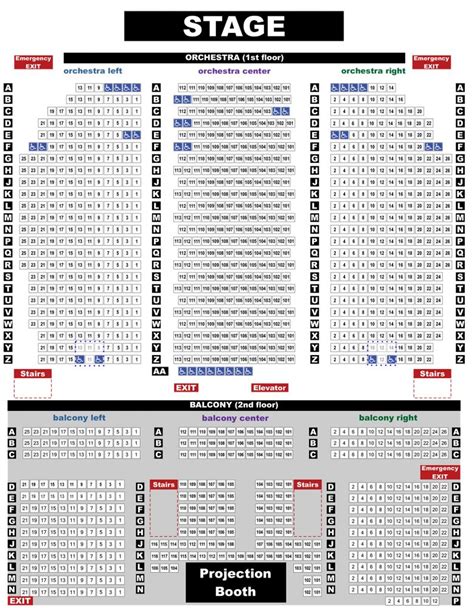 Chubb Theatre Seating Chart