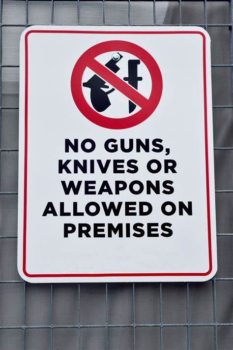 Weapons Warning Sign Free Stock Photo - Public Domain Pictures