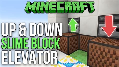 Minecraft 1.12 Simple Slime Block Elevator (Up And Down Multi Floor) Tutorial - YouTube