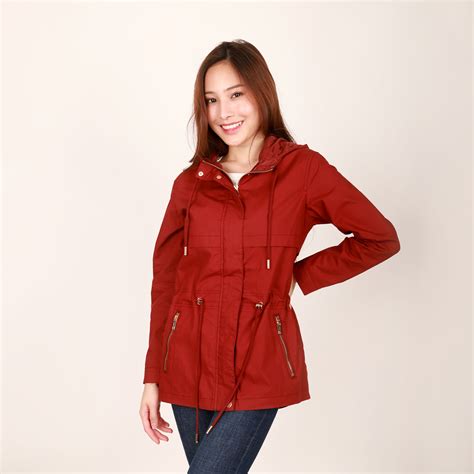 LADIES' HOODED PARKA JACKET WITH WAIST DRAWSTRINGS (931) | BNY Jeans