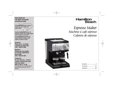 Hamilton Beach Espresso Maker 40715, 40715 User's manual | Manualzz