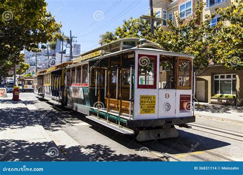 Famous Cable Car Bus Near Fishermens Wharf Editorial Stock Image ...