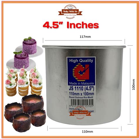 Aluminium High Round Cake Mould Glutinous Rice Mould Kuih Bakul 年糕模具 ...