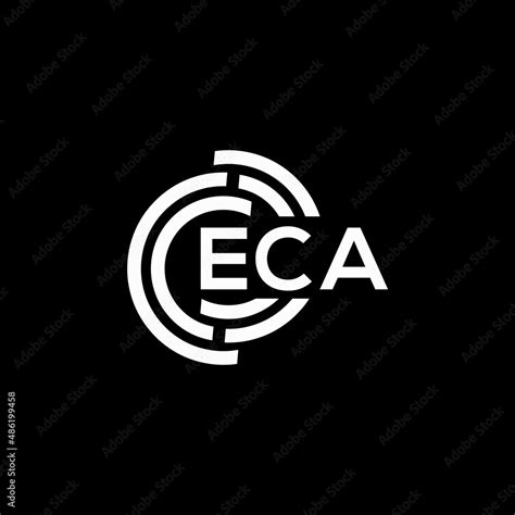 ECA letter logo design on black background. ECA creative initials letter logo concept. ECA ...