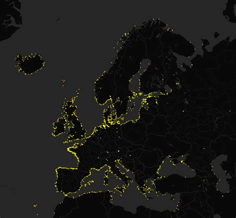 Lighthouses of Europe - Vivid Maps