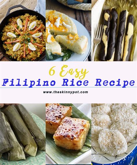 This 6 plus (more) Filipino rice recipe are easy to make, worth a try ...