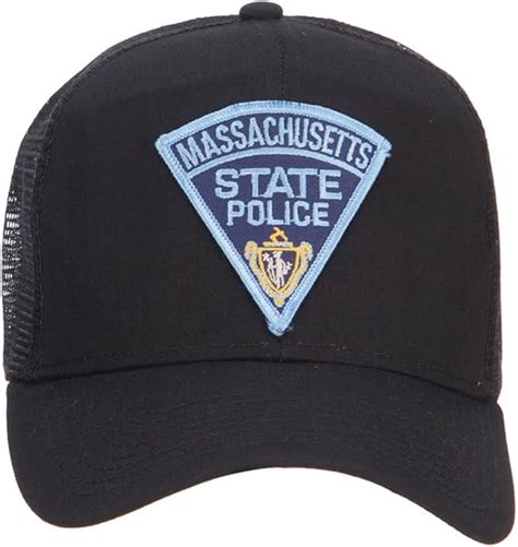 e4Hats.com Massachusetts State Police Patched Mesh Cap - Black OSFM at ...