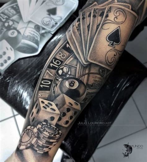 Gambling Tattoo | Card tattoo designs, Cool forearm tattoos, Men ...